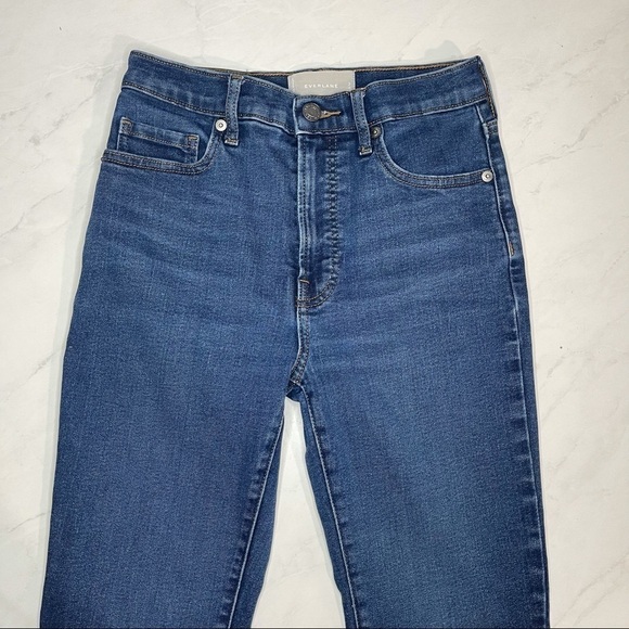 Everlane High Rise Skinny Medium Wash Jeans Size 25 Tall Indie Sleaze Neutral - Picture 4 of 8